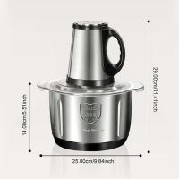 Tratador De Carne Eléctrico En Acero Inoxidable Gran Capacidad 5L Mezclador De Alimentos Para Cocina Utensilios De Cocina Para Bebés - details 8