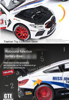 Modelo De Coche BMW M8 De Aleación 1:24 Con Sonido Y Luz Vehículo De Retroceso Para Juguete Decorativo Para Niños Regalo Simulación Alta - details 8
