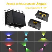 Solar Wall Sconce 3000K Luz Blanca Cálida Para Exterior Ángulo De Choque Superior E Inferior Luz Solar Para Jardín Porche Camino Garage - details 22