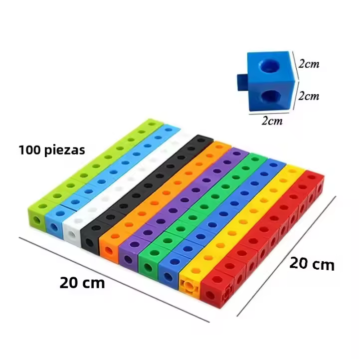 Juego De Bloques De Construcción Cuadrados De 2x2x2CM 100 Piezas Para Niños Juguetes Educativos DIY Modelos De Bloques Cubos Para Desarrollar La Creatividad Y Las Habilidades Mano-Ojo - 1