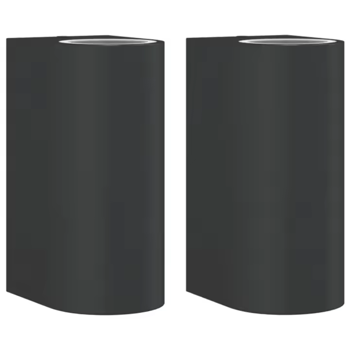 vidaXL Lámparas de pared de exterior (2 unidades) aluminio fundido negro Con sensor No, Sí - 1