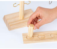 Juego De Tiro De Anillos Para Adultos Juego De Mano Y Anillo Hecho a Mano En Madera Juego De Exterior E Interior Decoración De Patio Juegos De Jardín - details 4