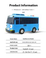 Juego De 4 Piezas De Coches De Dibujos Animados Tayo El Pequeño Autobús Coreano Juguetes De Plástico Para Niños Coche Retroalimentado Y Con Luz Regalo Para Niños - details 1