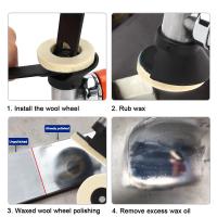 Rueda De Policiado De Lana 50mm/75mm Para Metal Mármol Vidrio Cerámica Disco De Policiado De Terciopelo Para Amoladora De Ángulo 1PC - details 4