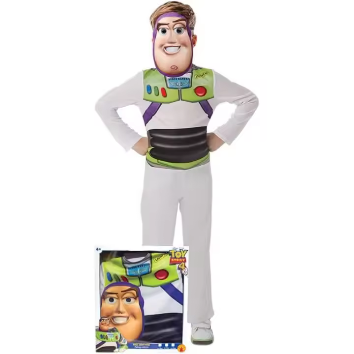Disfraz y Máscara BUZZ LIGHTYEAR - Tamaño L - Edad entre 7-8 años - Toy Story 4 - DISNEY-PIXAR - rubi RUBIE´S - 1