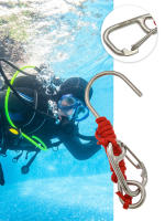 Gancho De Reefs Para Buceo 120cm Cuerda De Espiral De Acero Inoxidable Gancho Doble Para Actividades Acuáticas Y Buceo - details 5