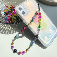 Cadenas De Teléfono Con Cristales Facetados Arcoíris Para Encanto De Teléfono Colorido Lanyard De Joyería Para Mujer Cadena De Móvil Bohemia - details 2