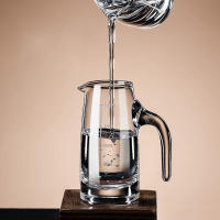 Dispensador De Whiskey Europeo De 4oz Baijiu Vaso De Vidrio Con Manija Y Escala Transparente Para Hogar Vodka Cocktails - details 5