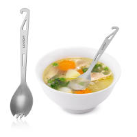 Lixada Cuchara De Acero Inoxidable Con Mango Largo Y Abrebotellas Para Exterior Plataforma De Alimentos Para Viajes Y Camping - details 0