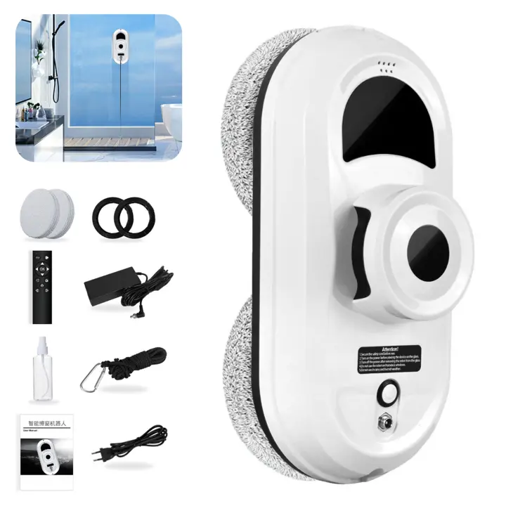 5600pa Home Window Auto Spray Limpieza Robot Aspirador Múltiples Modos Inteligentes de Limpieza de Ventanas Trabajo Automático Mando a Distancia Inteligente Seguro Anti Caída Limpia Cristales Eléctrico - 1