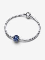 Pandora - Charm Redondo Azul con pavé brillante-Plata de Legislación - details 1