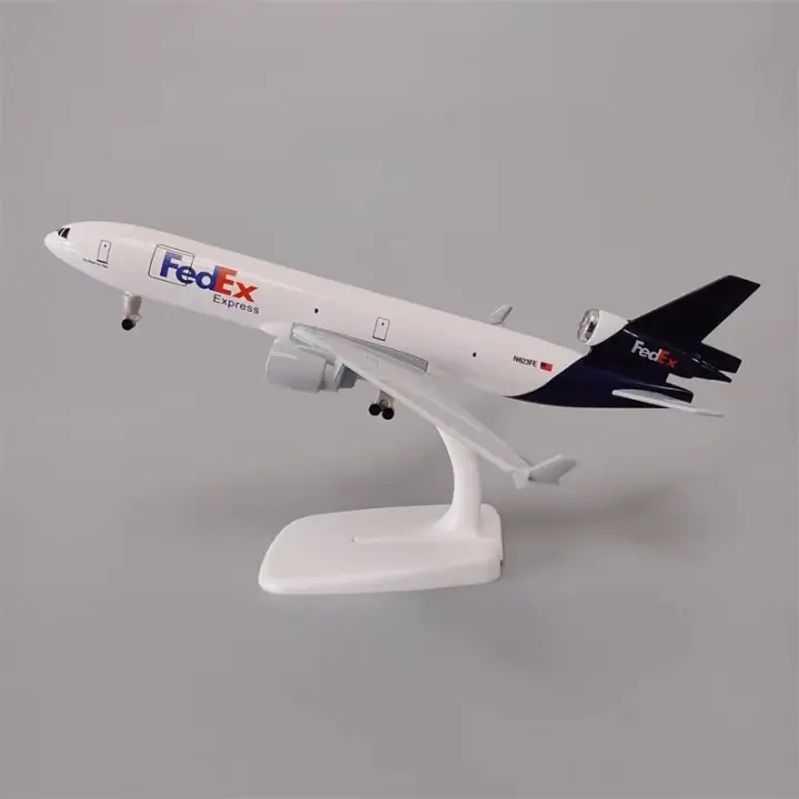Modelo De Avión Air Fedex Express Airlines MD-11 De 20cm En Aleación De Metal Para Jóvenes Constructores Edad Recomendada 14+ - 1