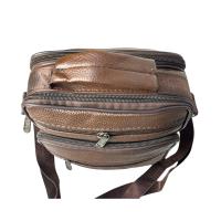MEJORADA Bolso de hombro de cuero genuino para hombre, bandolera Vertical de piel auténtica multibolsillo para hombre - details 7