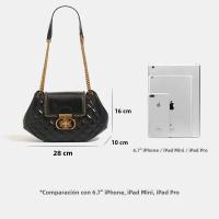 Bolso De Hombro Para Mujer KB Marca Nueva Otoño Invierno Diseñador De Lujo Forma Ling Cadenita Bloqueadora Moda Bolso De PU Con Lining De Poliéster - details 8