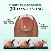 Nailpop Estilo Francés Uñas Postizas De Acrylico 60pcs Para Manos Y Pies Mate Para Uso Diario Y Fiestas Manicura Y Pedicura Combo - details 5