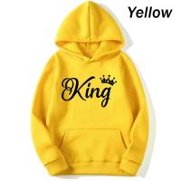Sudadera De Capucha Largo Manga Para Mujer Estampado Rey Y Reina Casual Streetwear Para Pareja Otoño E Invierno - details 17
