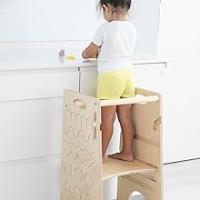 TWR ® Torre de aprendizaje evolutiva + trona bebe+ patrones Montessori (incluye lápiz de madera) 3 en 1- Torre de aprendizaje convertible en trona - 100% madera natural de alta calidad - details 7