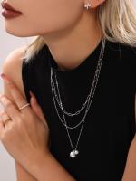 De lujo de Maple inoxidable Zirconia collar de cuentes Nueva Tendencia DE LA Moda Collar de Fiesta Pendientes a juego Gift - details 2