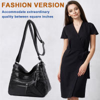 Bolso De Hombro Para Mujer 2023 Nueva Moda En Cuero PU Color Sólido Gran Capacidad Bolso Cruzado Multi-Nivel Estilo Clásico - details 4