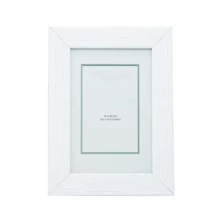 WAI 2 MARKET - Marco de Fotos Blanco, Hecho de Madera MDF con Panel de Cristal - Elegante y Resistente, Ideal para Decoración del Hogar y Exposición de Recuerdos - Tamaños 9x13, 10x15, 13x18, 15x20, 18x24, 20x25, 20x30, 24x30, A3, A4 - Con Soporte de Pie - 1