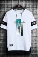 Camiseta Para Hombre Verano Corta Casual Versátil Media Manga Color Bloque Trendy Top Camiseta Transpirable Ligera Pull on Polyester - details 2