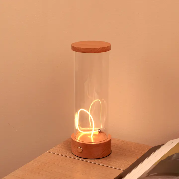 Lámpara De Mesa Portátil LED Magnética Recargable Y Dimmer Para Ambientes Creativos Luz Para Bars Cama Y Camping - 1