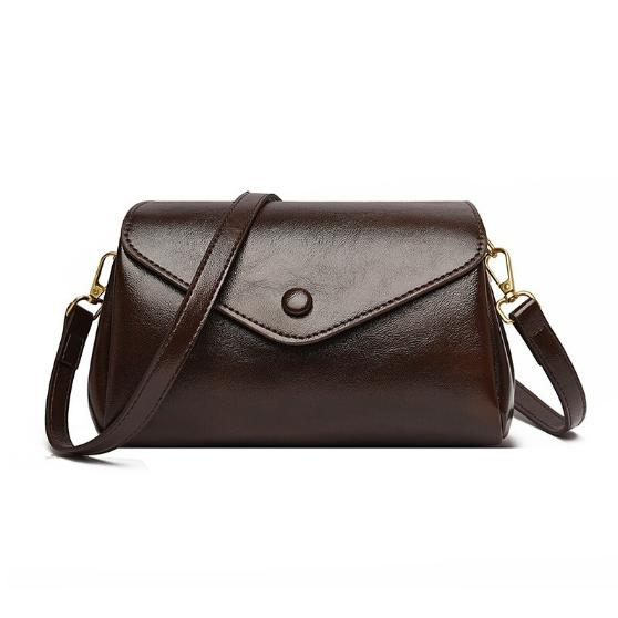 Bolso de hombro de cuero para mujer, bolso cuadrado de embrague pequeño, bolso cruzado retro
