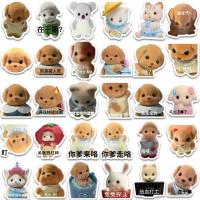 124pcs Pegatinas De Anime Kawaii Milo De Sylvanian Families Cartoon Decoración Para Libro Manual Impermeable Regalo DIY Para Adultos - details 4