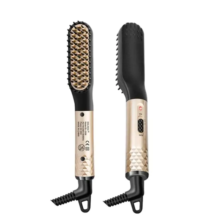 Peine Adecuado Para Cabello Profesional Multifuncional Rizador Y Rectificador De Cabello Rápido Calentamiento Herramientas De Estilo Para Barba Y Cabello Seco Y Húmedo - 1