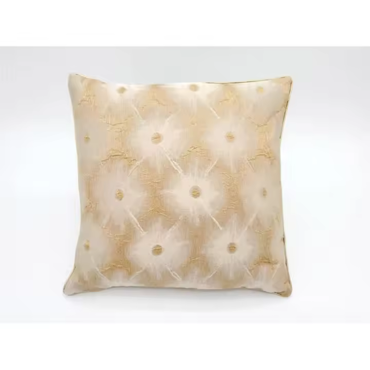 Cojín Avalon Oro Capitoné Blanco  (43x43 cm) - 1