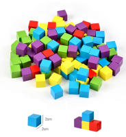 Juego De Construcción De Cubos De Madera Colorida Para Niños 50 Piezas Juguete Educativo Para Boys Y Girls Regalo De Cumpleaños Ideal Para Edades 3-12 Años - details 2