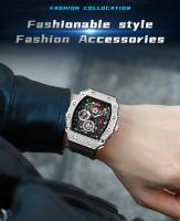Reloj De Cuarzo Para Hombre OFNS 7105 Creativo Hueco Con Luz Nocturna Y Calendario Resistente Al Choque Y Agua Bandeja De Silicona Estilo Casual - details 13