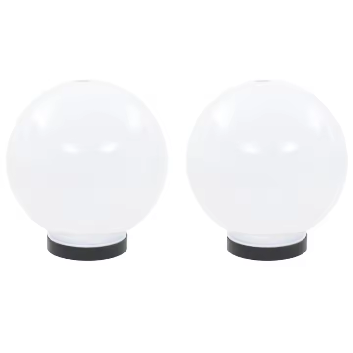 vidaXL Lámpara Jardín Luz LED (2 piezas) Esférica Bola Iluminación Patio Terraza Dimensiones 20 cm,  25 cm,  30 cm y mas - 1