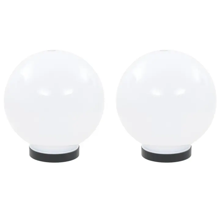 vidaXL Lámpara Jardín Luz LED (2 piezas) Esférica Bola Iluminación Patio Terraza Dimensiones 20 cm,  25 cm,  30 cm y mas - 1