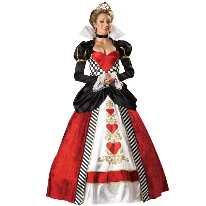 Disfraz De Reina Roja De Alice En El País De Las Maravillas Para Mujer Ropa De Cosplay Sexy Real Traje De Fiesta De Halloween - 1