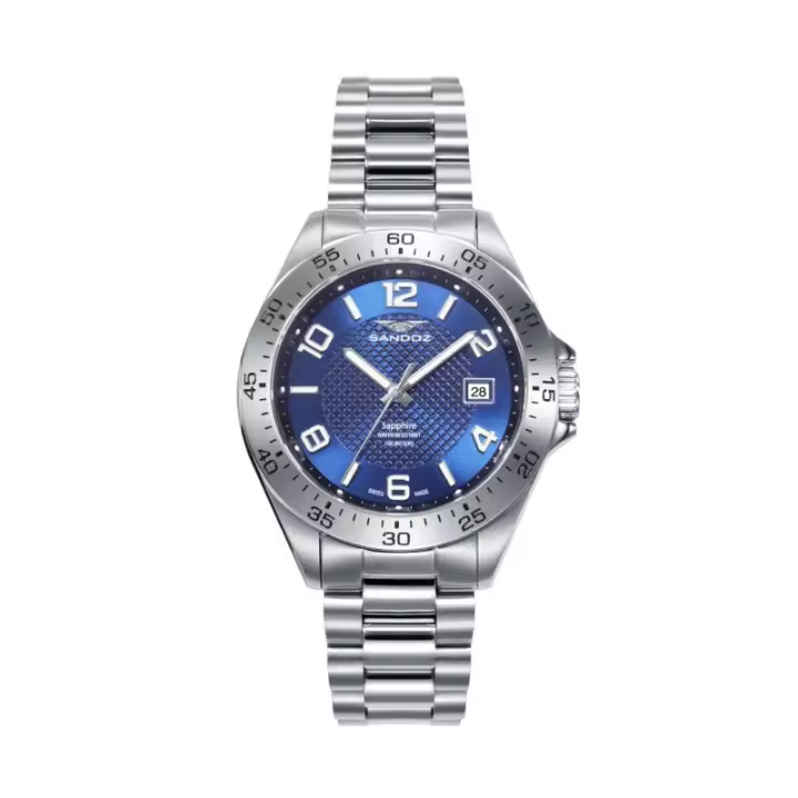 Reloj Hombre Sandoz Sport 81529-35 - Acero, Esfera Azul, 42mm, Cuarzo - 1