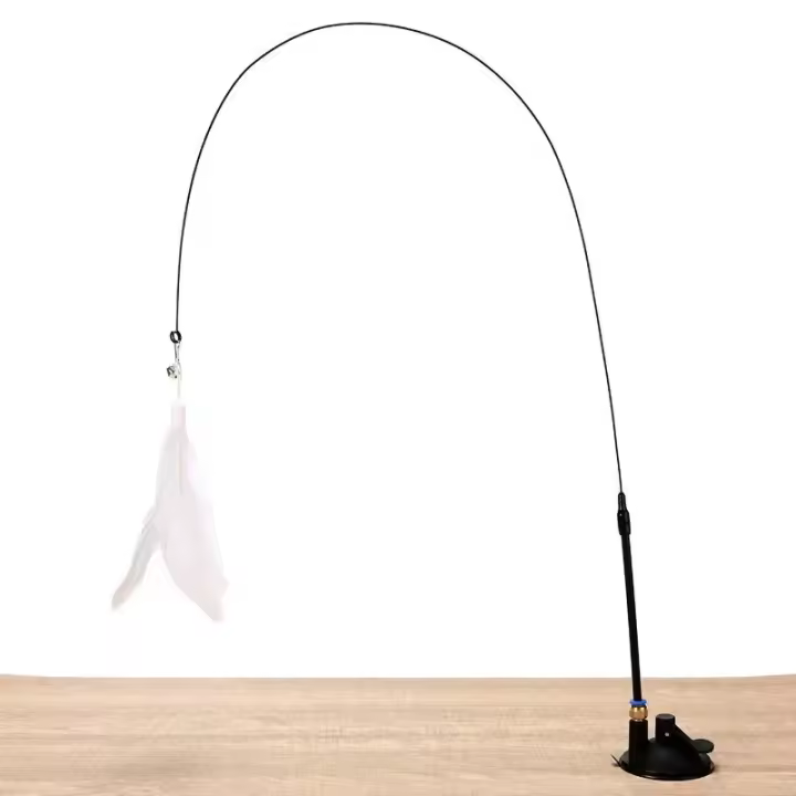 Juguetes Para Gatos Telescopio De Pluma Con Ventosa Super Removible 3PCS Reemplazo De Pluma Herramienta Interactiva Para Gatos - 1