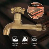 Grifo de pared, Grifo vintage de Cobre largado de un solo Mango para Agua fría para baño, lavabo, fregadero de Cocina, fregona y otros accesorios para Grifos - details 2
