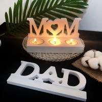 Molde De Silicona Para Vela 3D 'Dear Dad Mom' Hecho a Mano Decoración Del Hogar Regalo De Amor DIY Molde De Resina Y Plástico - details 1