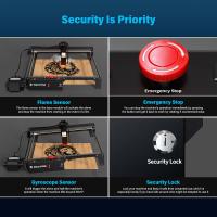 Mecpow X3 Pro Grabadora Láser con Asistencia de Aire, Máquina de Grabado Láser de 10W, Cortadora Láser CNC de Alta Potencia con Parada de Emergencia, Detección de Llama y Giroscopio, Adecuada para Madera, Metal, Vidrio Acrílico - details 7