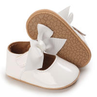 Zapatos De Princesa Para Bebé Niña En Lace Blanca Mocasines Con Lazo Y Borde Antideslizante De Goma Primera Calzado Para Caminar - details 72