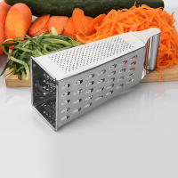 Rallador De Cocina Multifuncional De Acero Inoxidable Con Cuchillas De 4 Lados Para Verduras Queso Y Frutas Herramienta Manual Con Contenedor - details 2