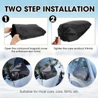 Cubierta Protectora Para Espejo Retrovisor De Coche 1Par Guardia Contra Hielo Nieve Y Lluvia Cubierta Exterior Para Espejos Lateral - details 3