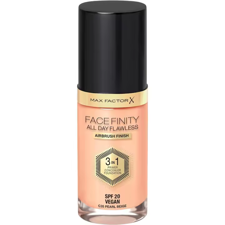 Max Factor Facefinity 3 en 1 All Day Flawless Airbursh & Vegan, Base de Maquillaje, Tono C35 - 1