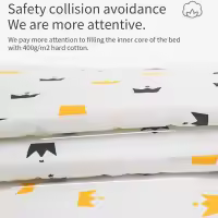 Protector de cuna Chichonera Para bebé, barrera de cama de algodón Para recién nacidos, cojín de trenza, cuna Para El bebé - details 2