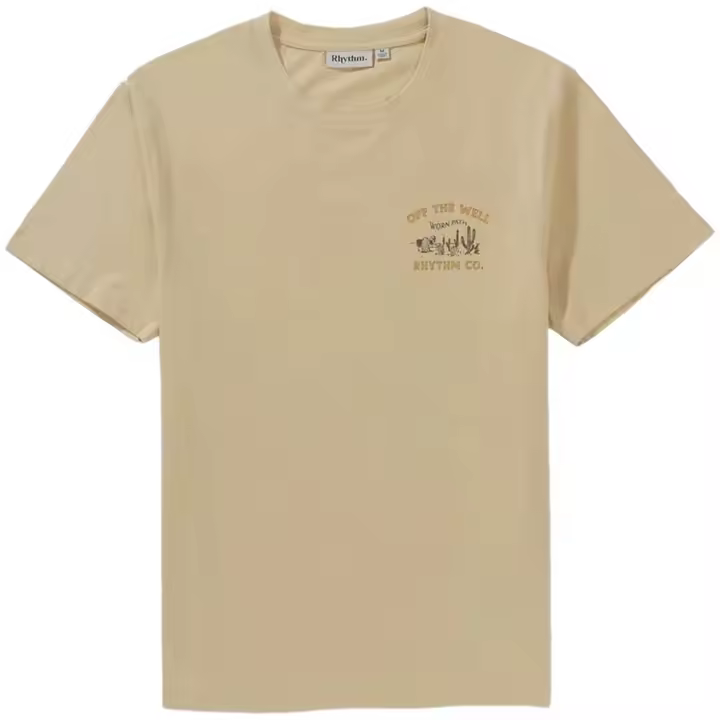 Camiseta de Manga Corta Rhythm Worn Path para hombre en color beige - 1