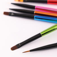 Cepillo De Uñas Colorido Para Gel UV Liner Cepillo Plano Oval Unisex Herramienta De Arte De Uñas Pincel Universal Para Pintura Ombre - details 1