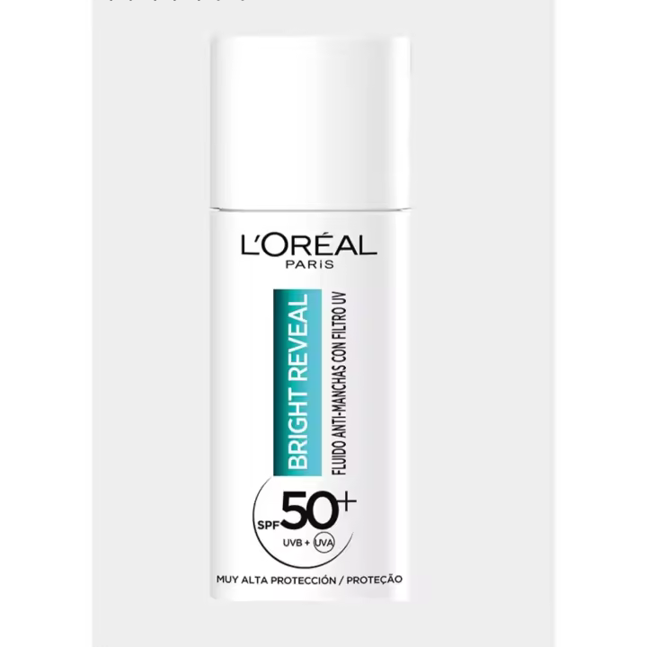 L'Oreal Paris Bright Reveal Fluido Antimanchas con Filtro UV con SPF 50+ Con Niacinamida + LHA 50ml - 1