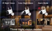 Unilook Camara de Vigilancia 2K con Bateria para Exteriores o Interiores, Camara IP WiFi 100% Inalambrica de 4MP, Vision Nocturna en Color con Foco, Memoria SD/Nube, Sensor de Movimiento PIR, Audio de 2 Vias, WiFi de 2,4 GHz, Push. Color Blanco - details 0