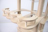 Cature, Árbol para Gatos, 185 cm de Altura, Rascador Multinivel con Casa y Plataformas, Color Beige, 60cm*50cm*185cm - details 5